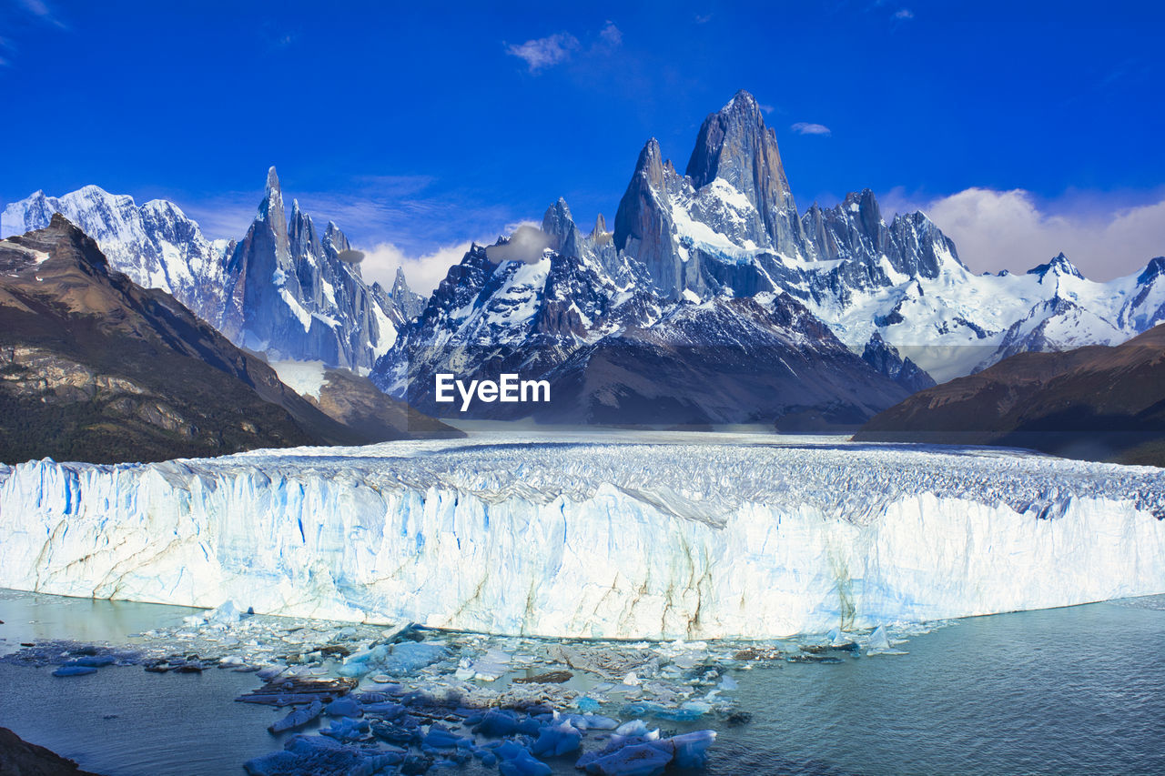 Glaciar perito moreno and mount fitz roy composite photographs