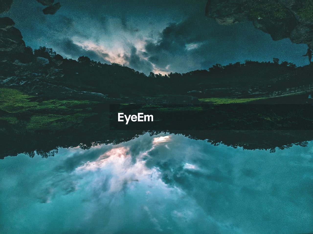 AERIAL VIEW OF CLOUDS OVER WATER