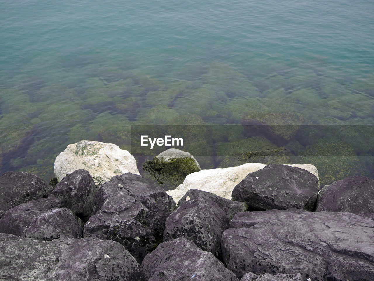 Rocks at lakeshore