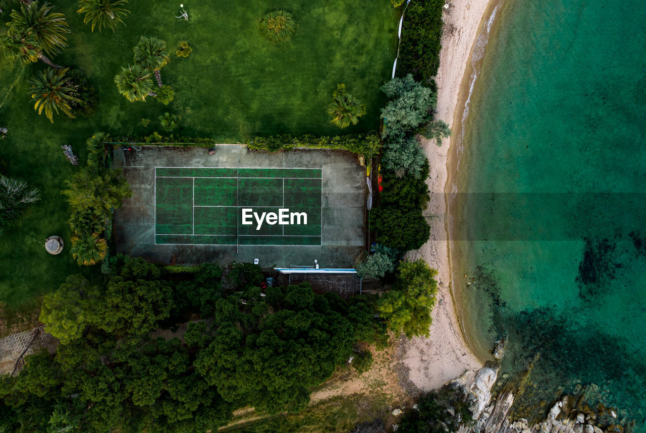 High angle view of beach 