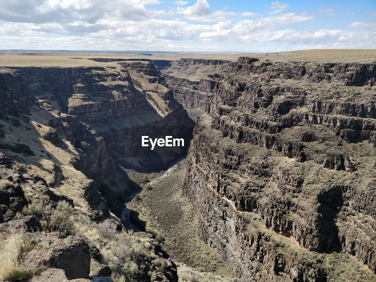 AERIAL VIEW OF ROCK FORMATIONS ON LAND AGAINST SKY