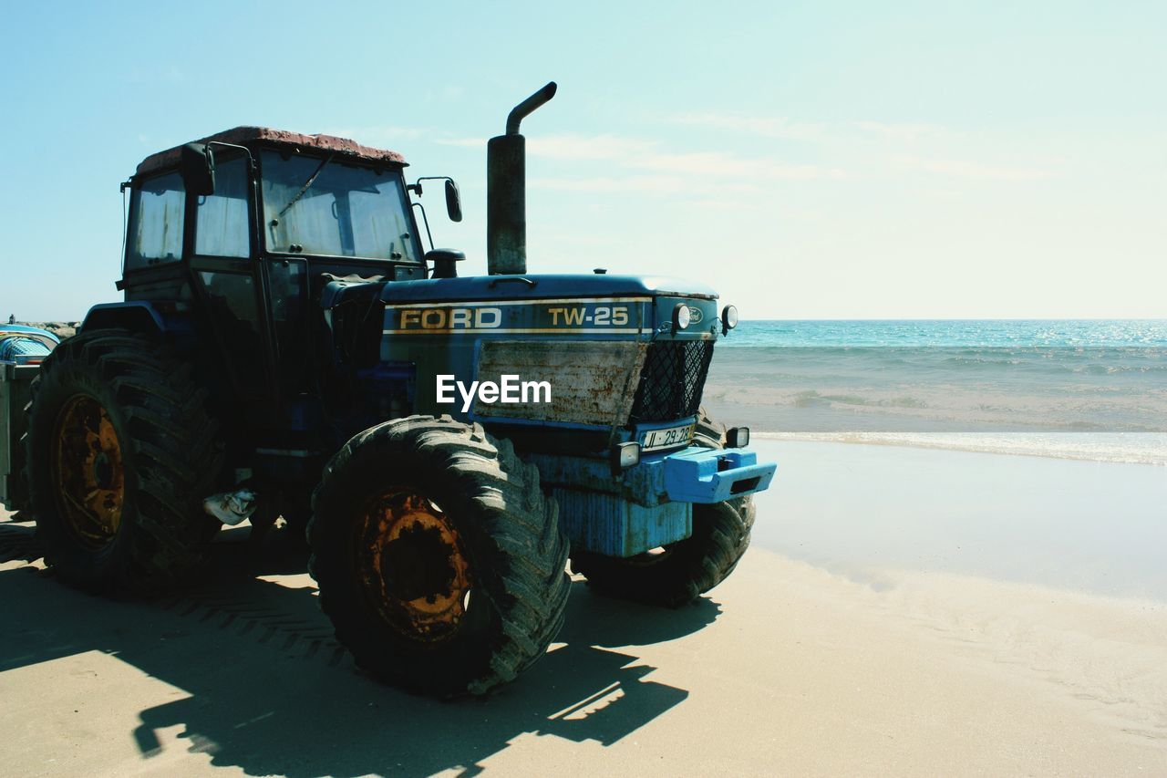 MOTORCYCLE ON BEACH