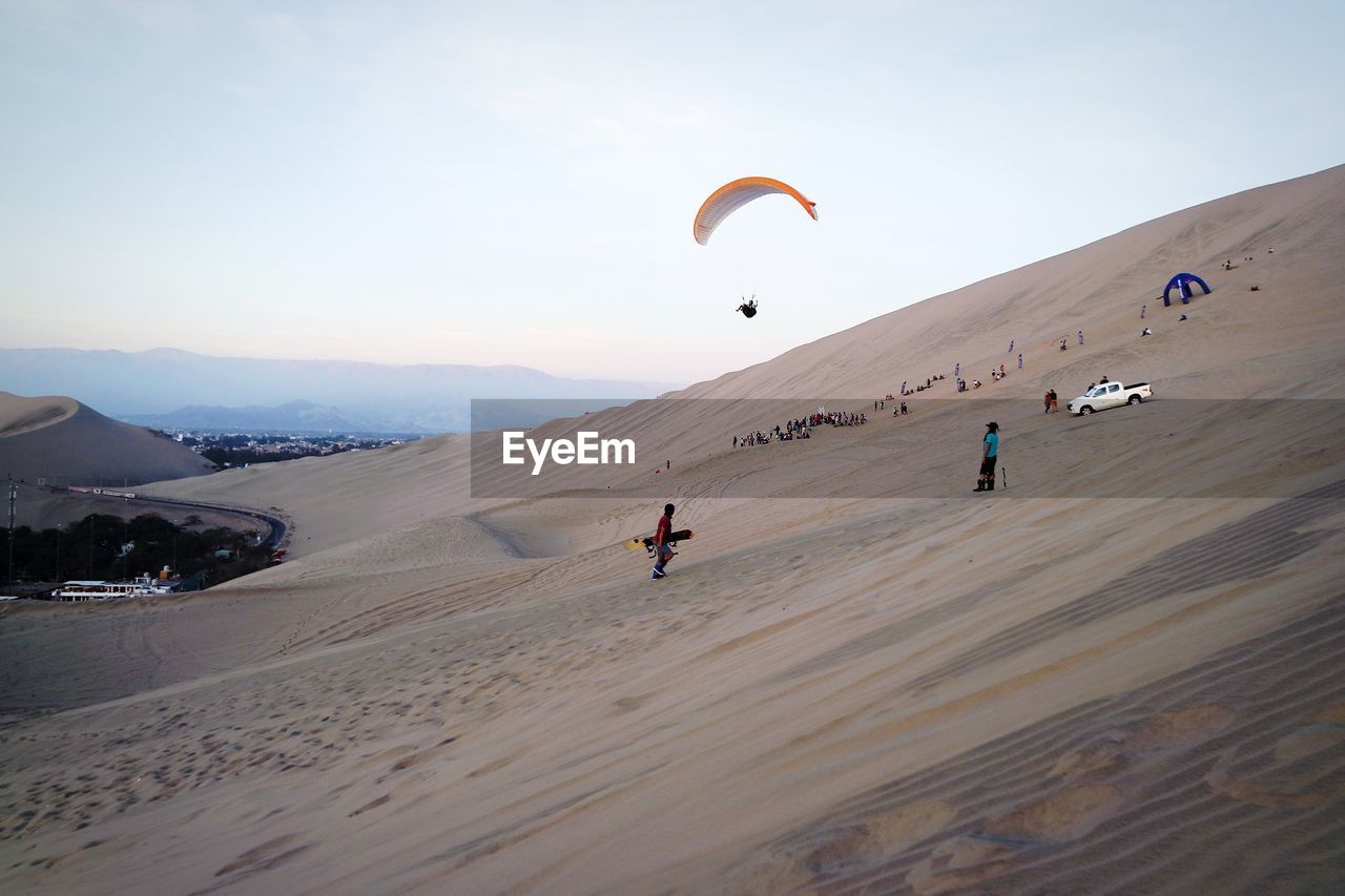 Scenic view of desert against sky