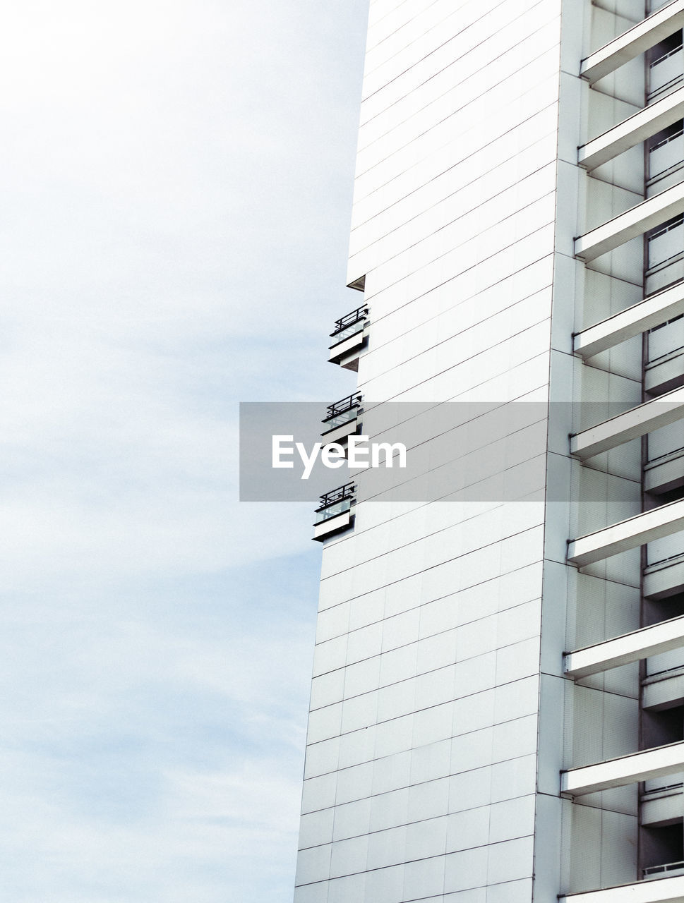 Low angle view of modern building against sky