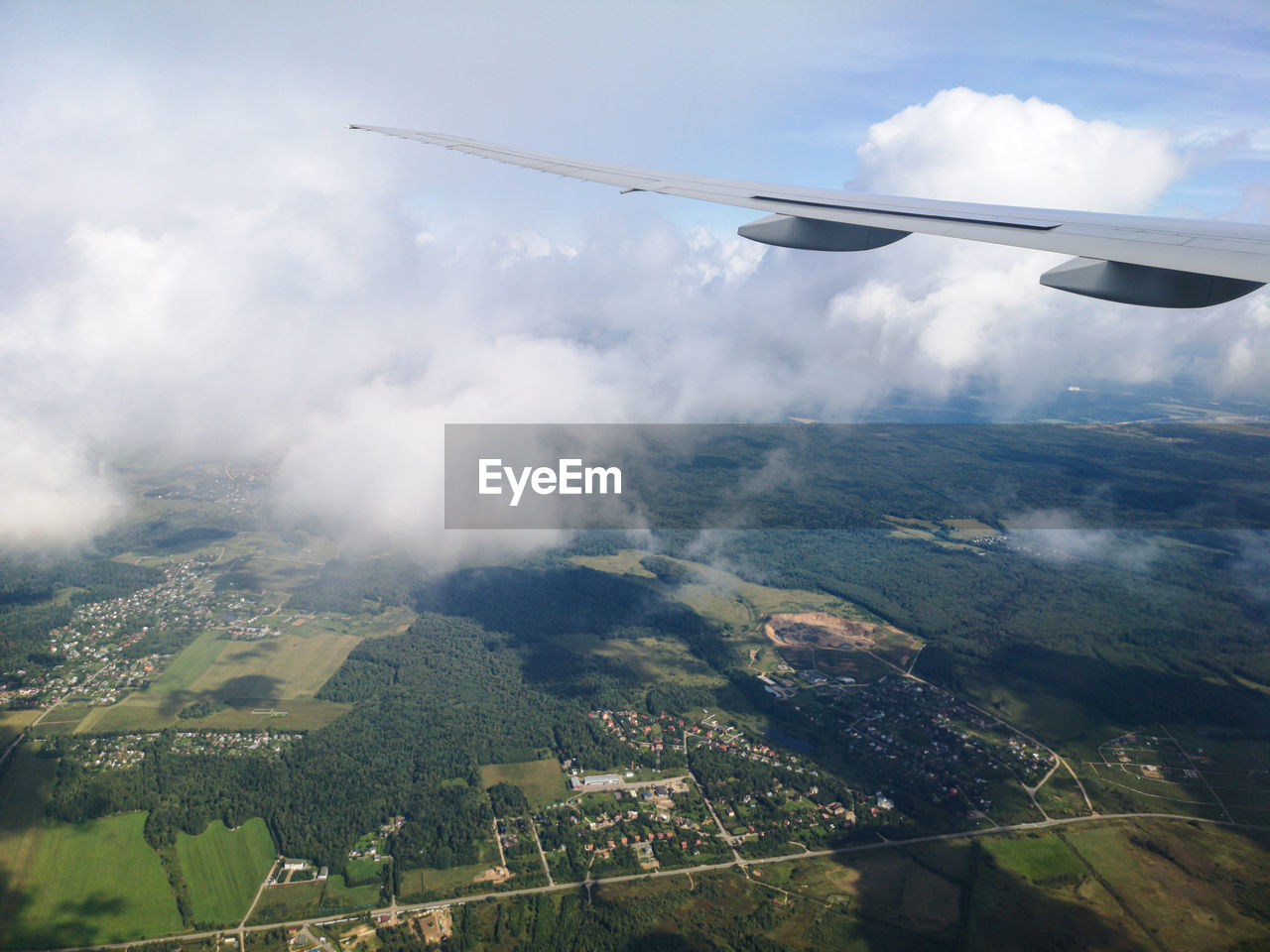 Aerial view of landscape against sky
