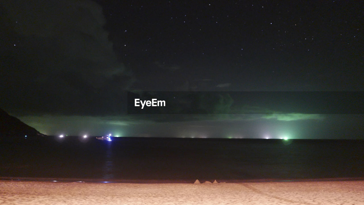 VIEW OF SEA AT NIGHT