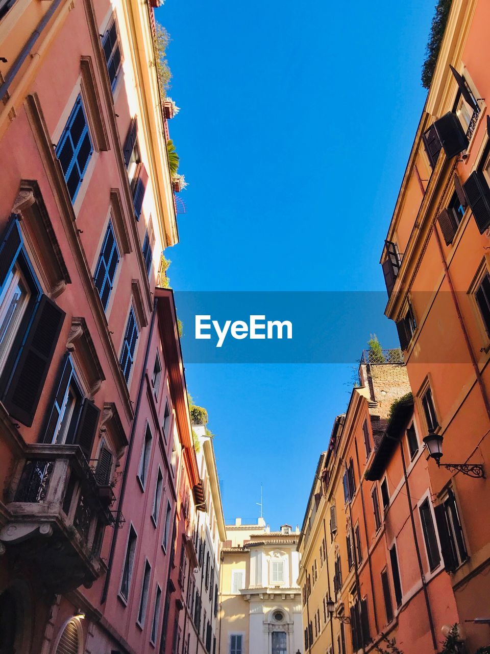 Low angle view of residential buildings against sky