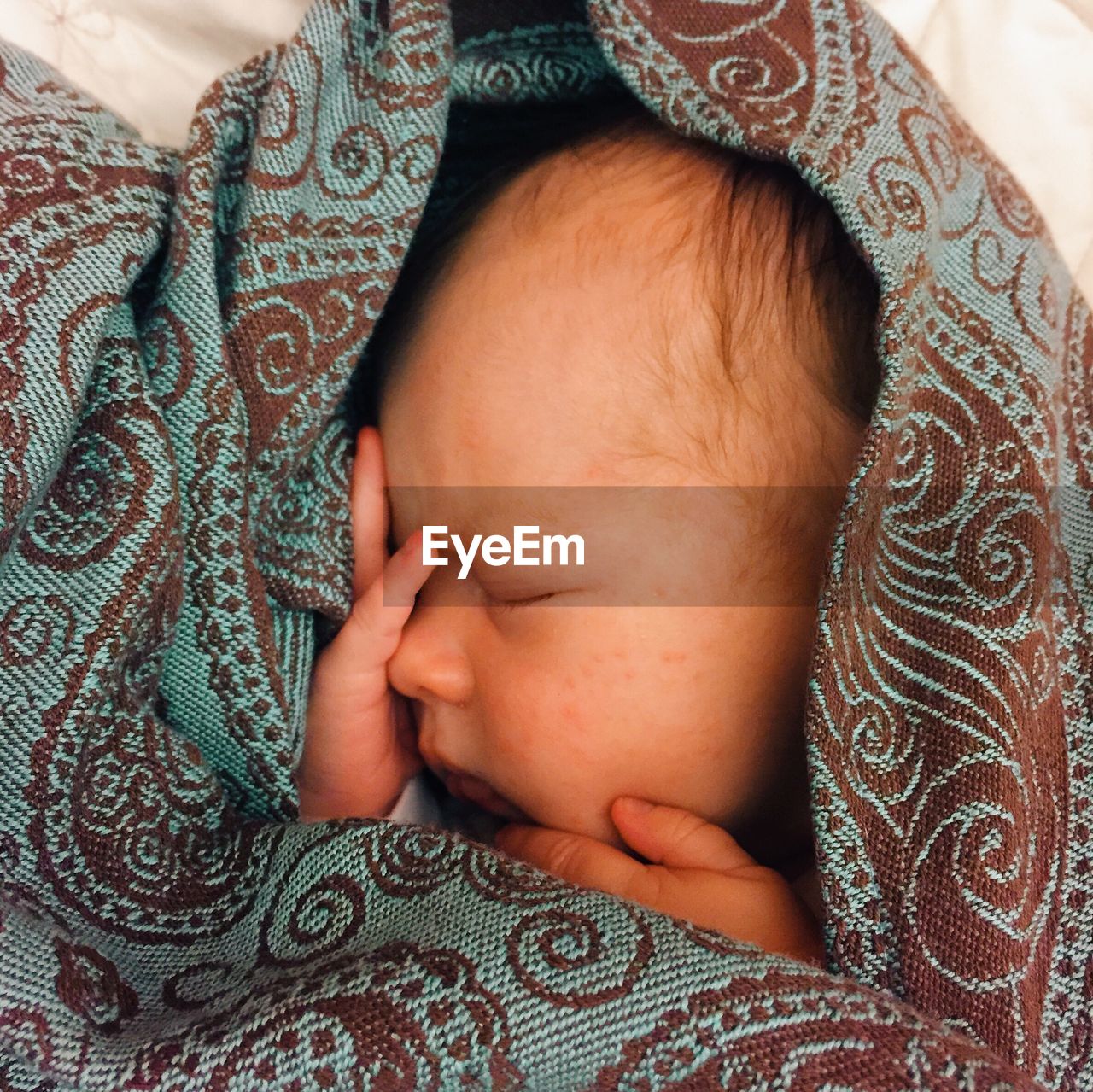 Close-up of baby boy sleeping