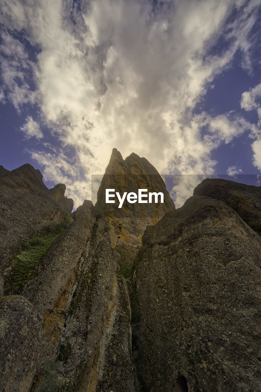 Scenic view of rocky mountains against sky