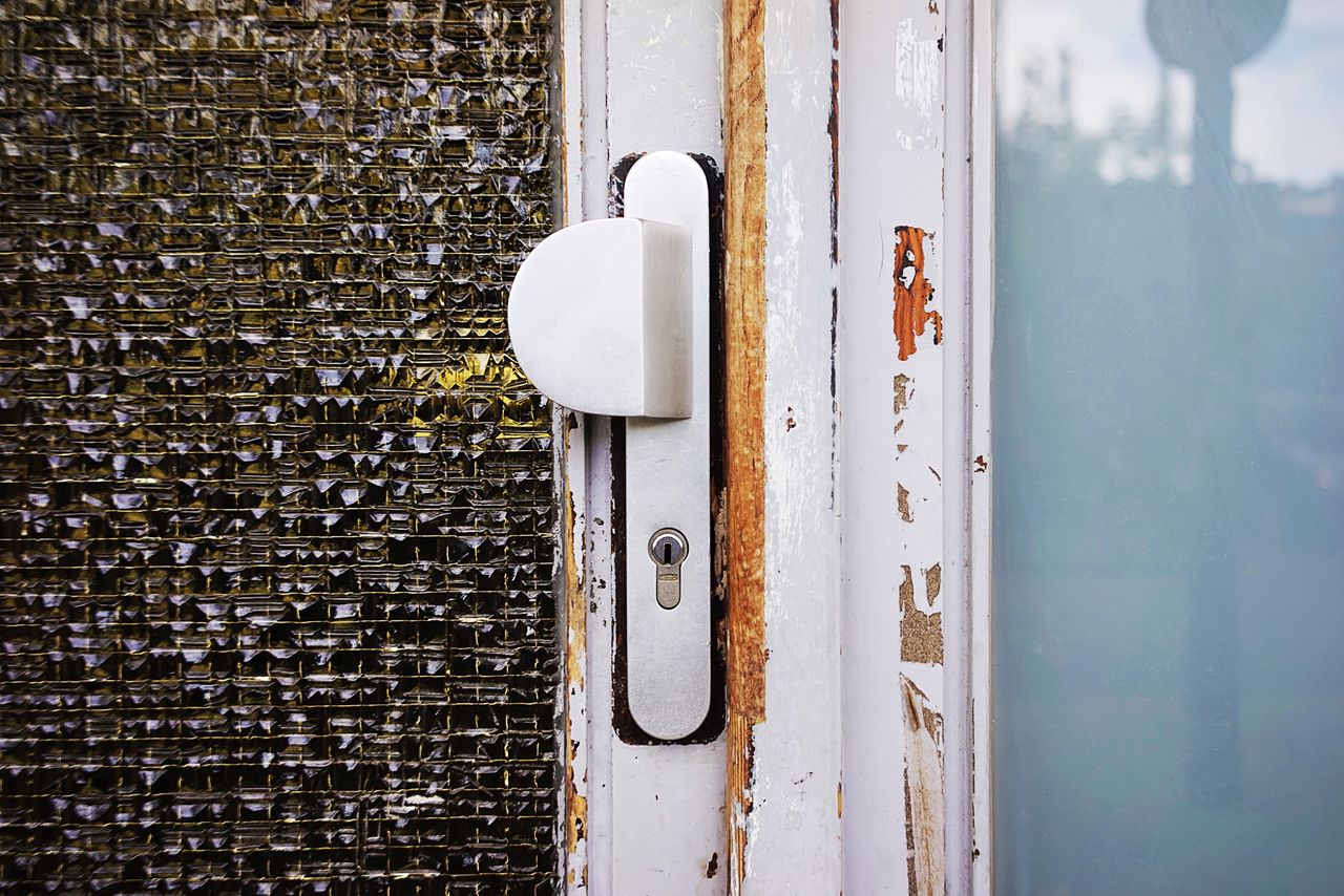 Close-up of closed door