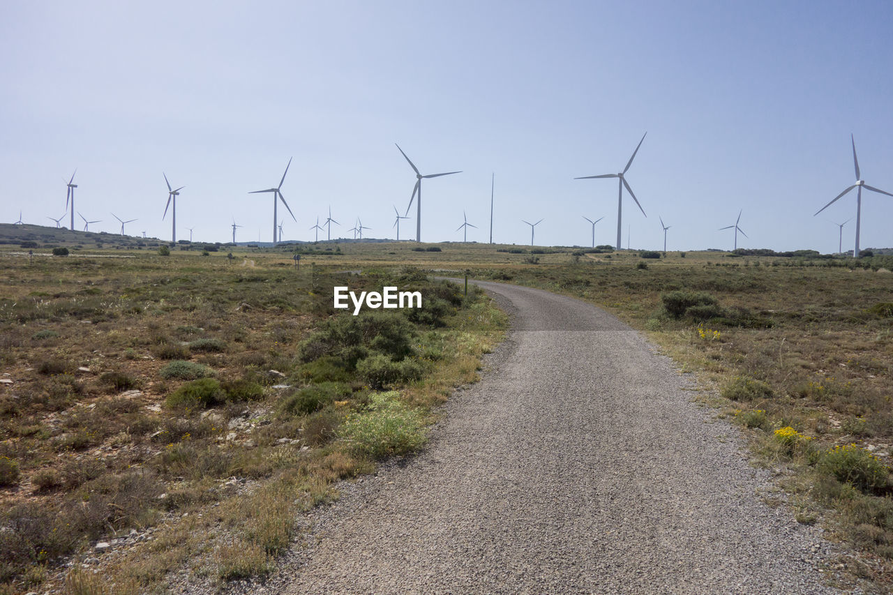 WIND TURBINES ON FIELD