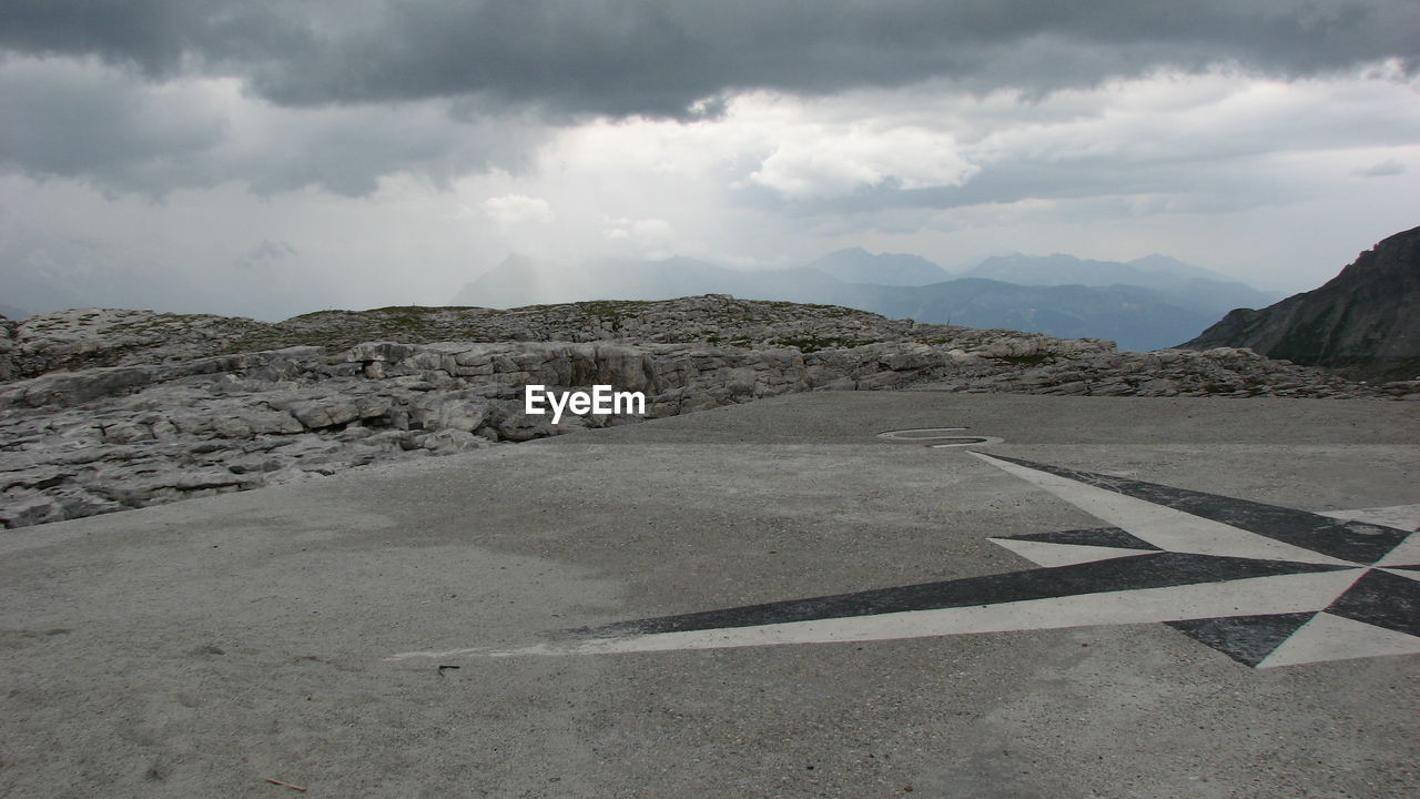 Scenic view of landscape against cloudy sky