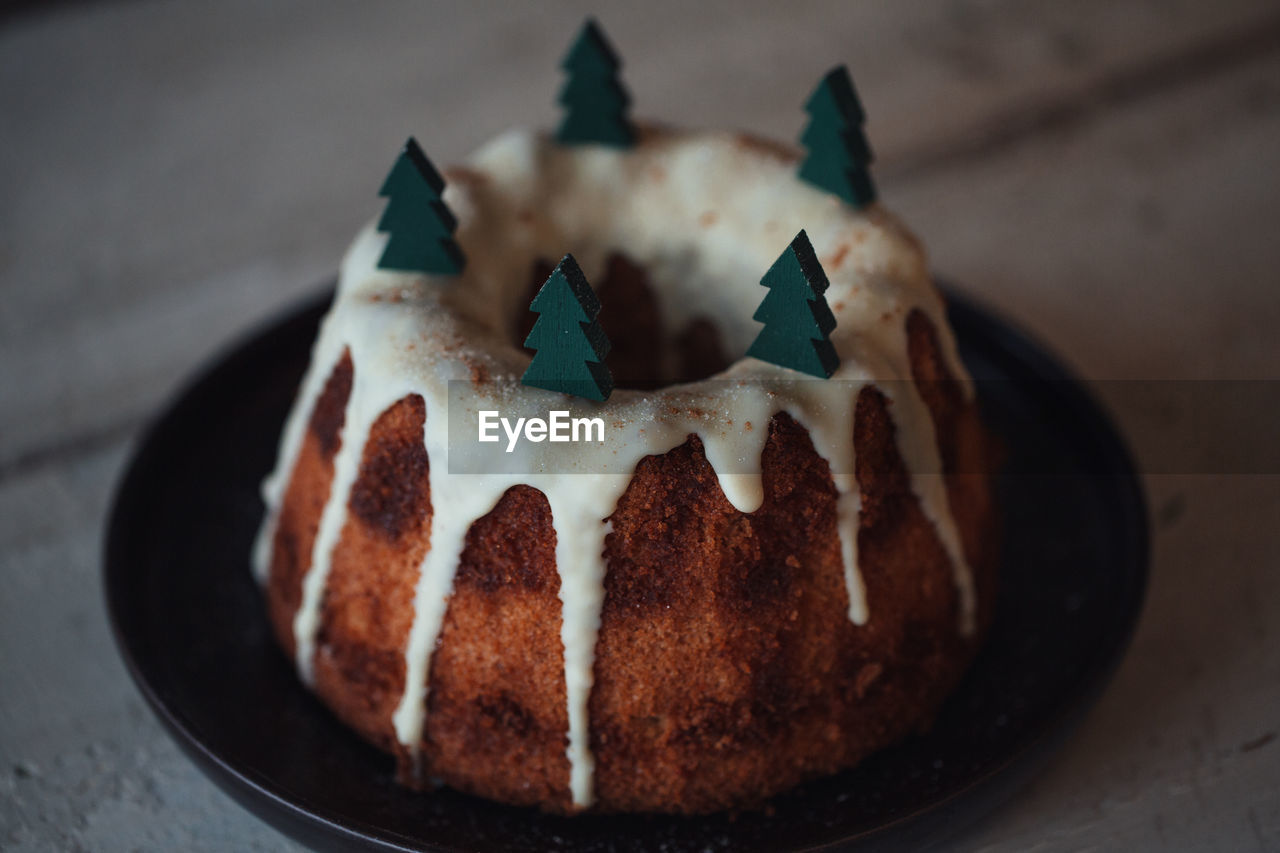 Close-up of cake on table