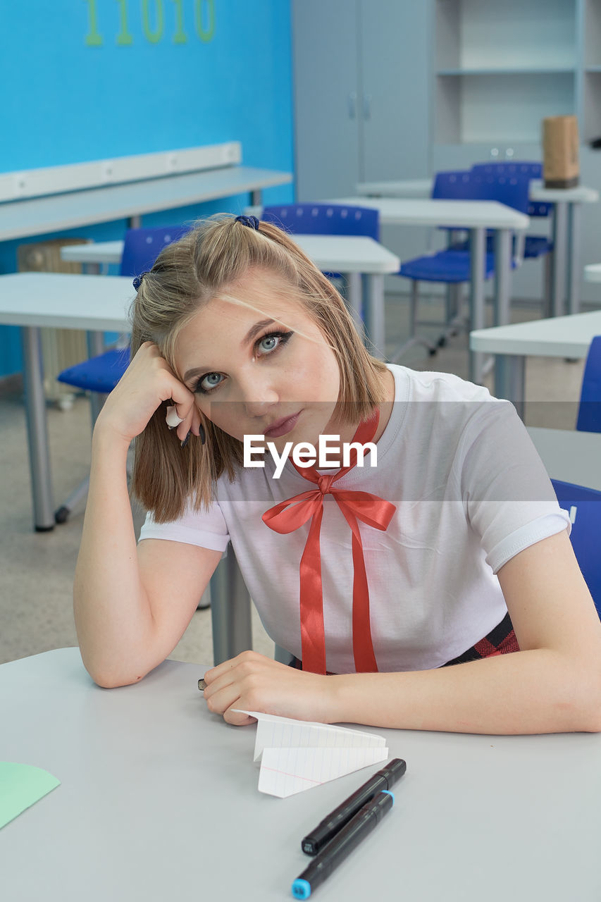 High school student. anime style