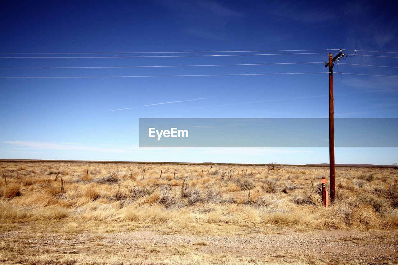 WIND TURBINES ON LAND AGAINST SKY