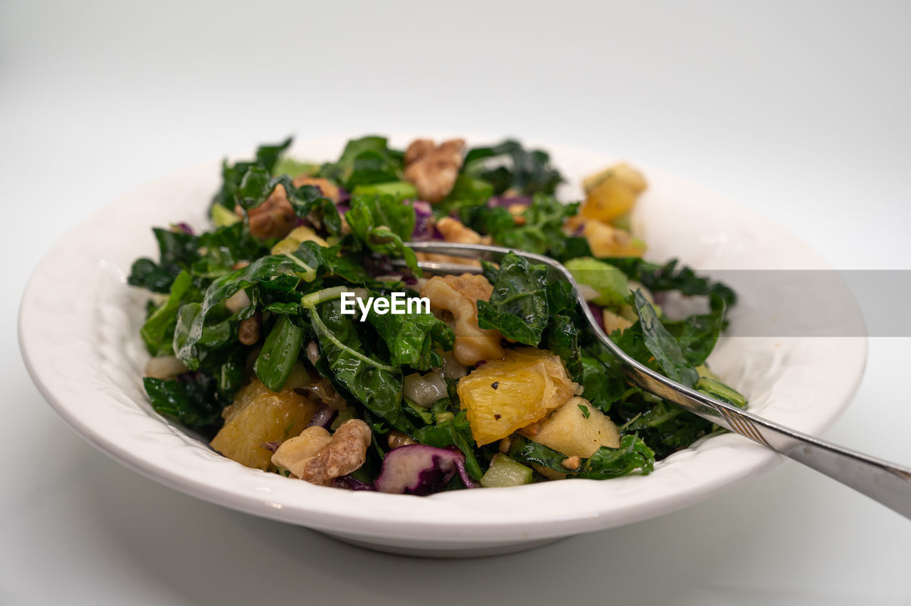 close-up of food in bowl on table