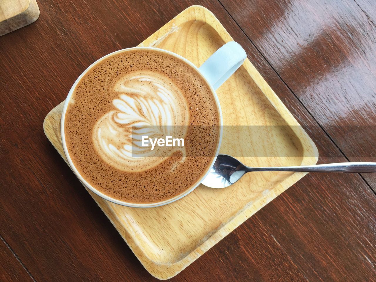 Coffee cup on table