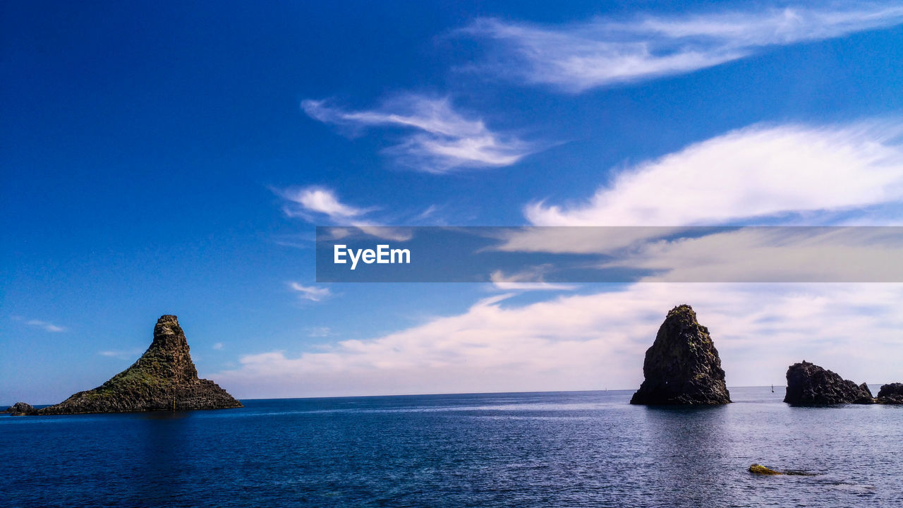 View of sea against cloudy sky