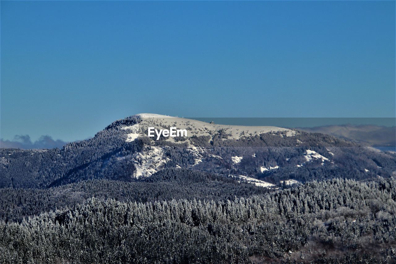 Beautifulf view to the top of belchen mountain in the black forest