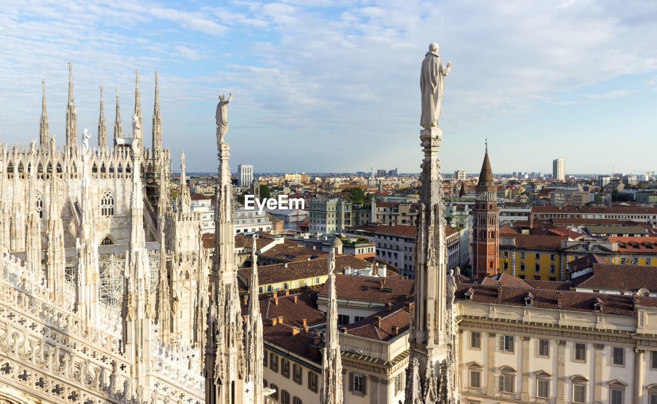 Milan cathedral by residential district
