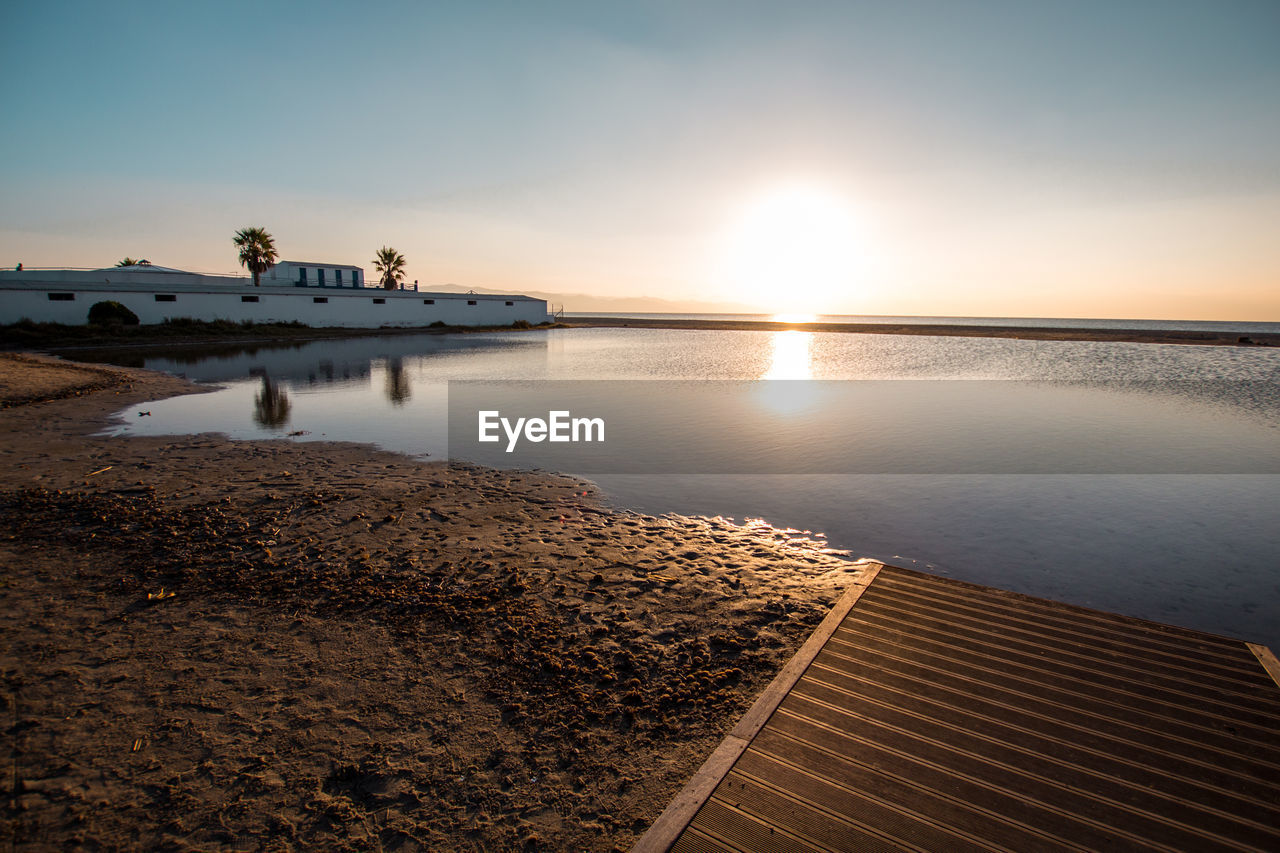SCENIC VIEW OF SEA DURING SUNSET