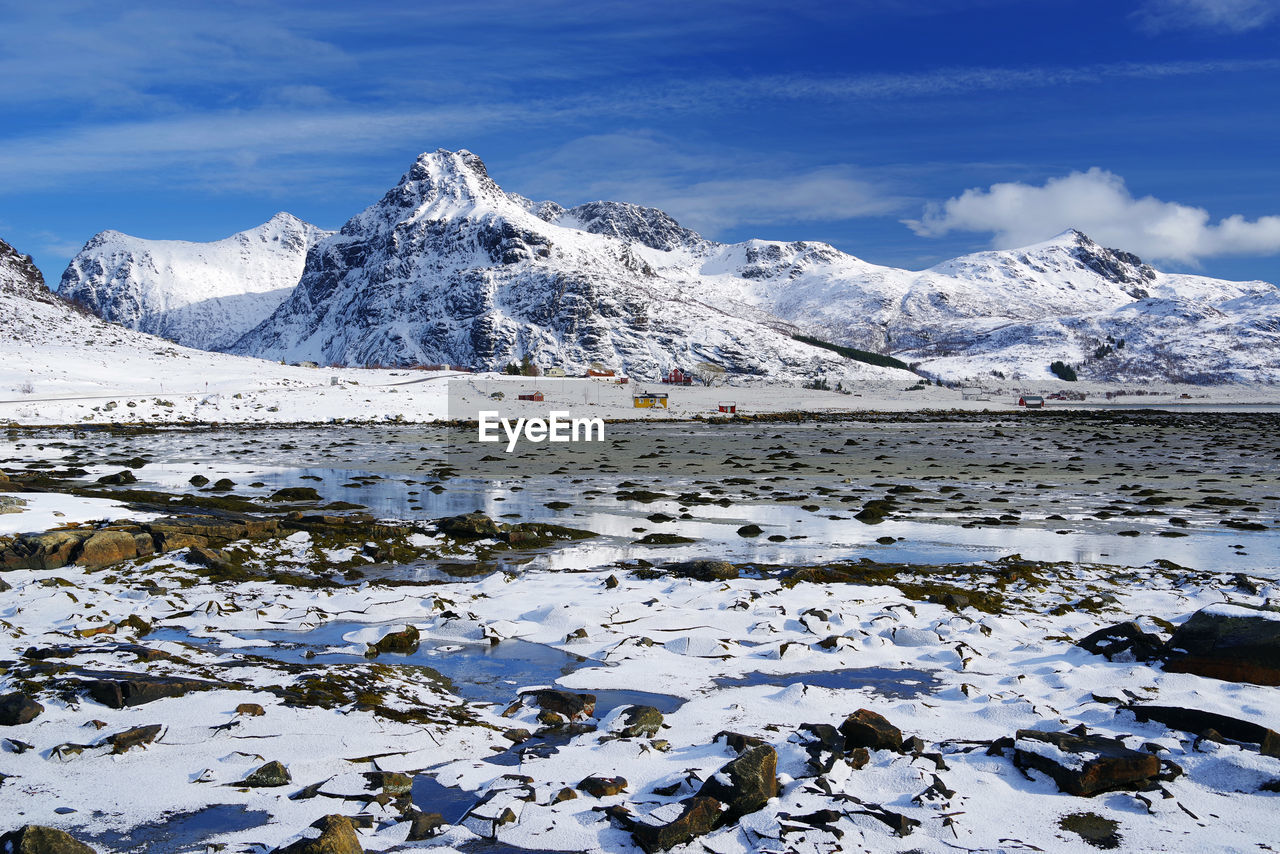 SCENIC VIEW OF SNOWCAPPED MOUNTAIN AGAINST SKY