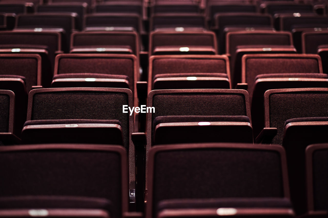 Full frame shot of empty seats