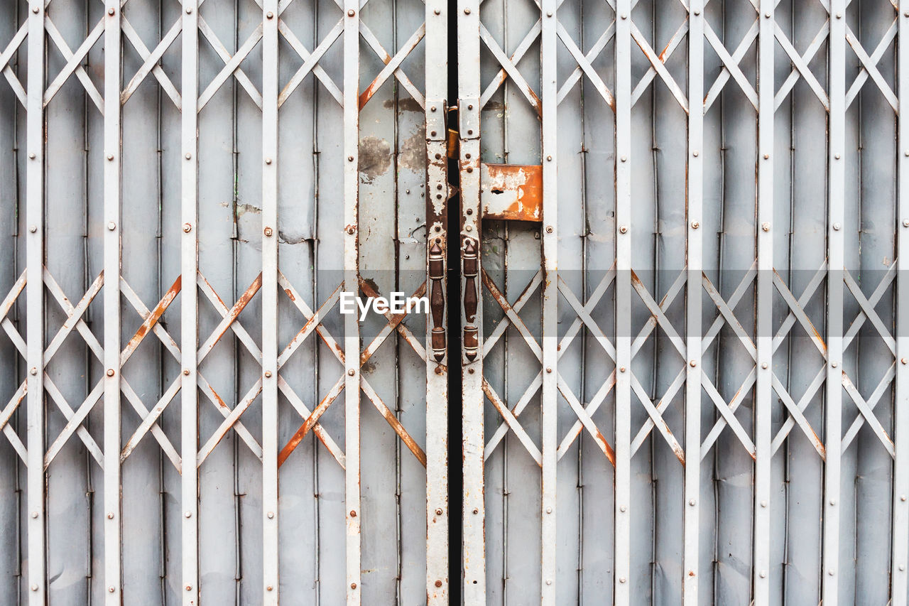 Full frame shot of closed gate