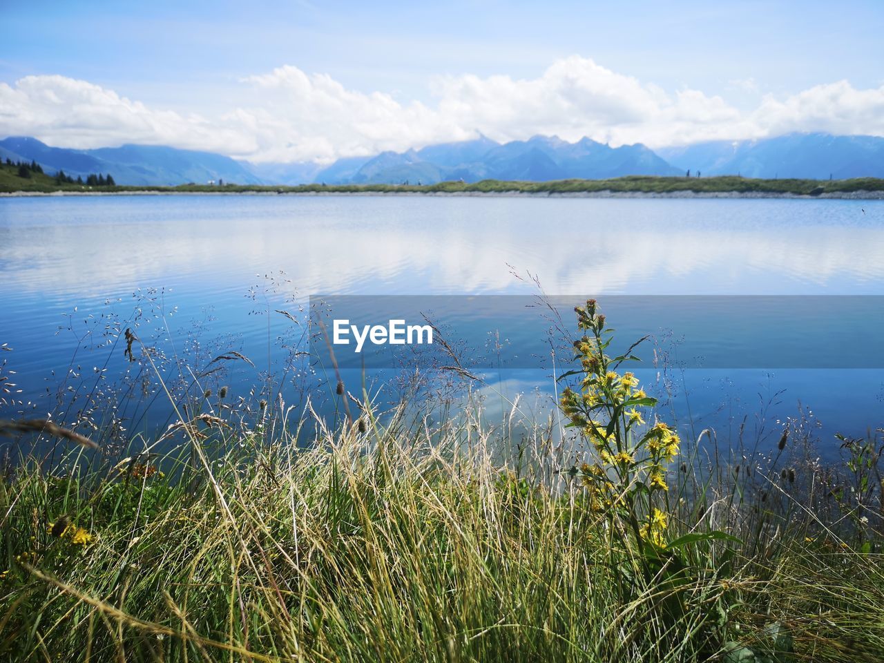 SCENIC VIEW OF LAKE WITH REFLECTION AGAINST SKY