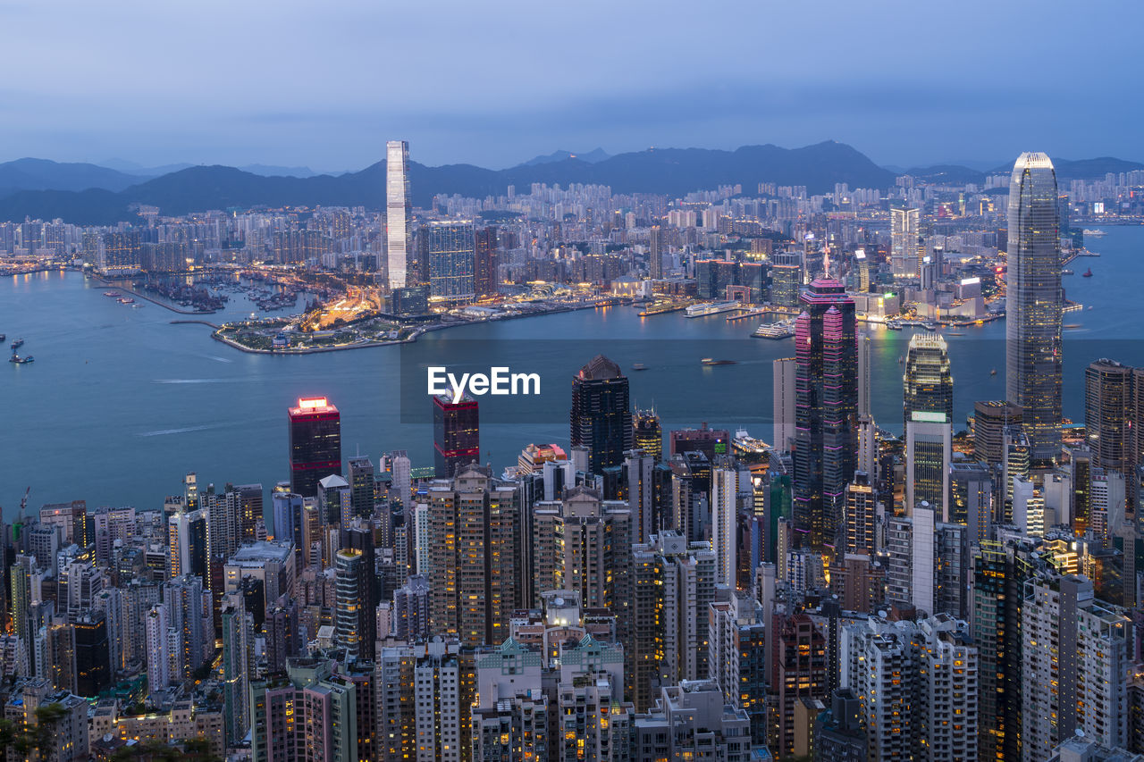 AERIAL VIEW OF CITY BUILDINGS