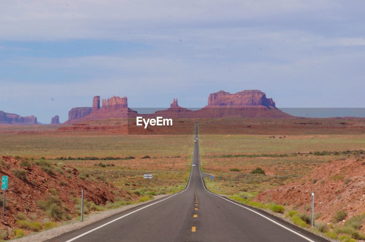 ROAD PASSING THROUGH LANDSCAPE AGAINST SKY