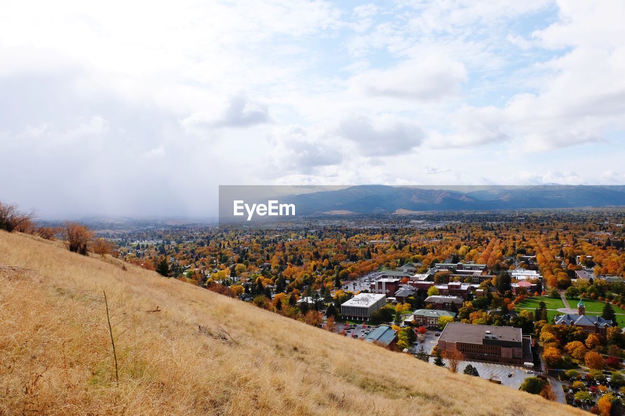 HIGH ANGLE VIEW OF LANDSCAPE AGAINST SKY