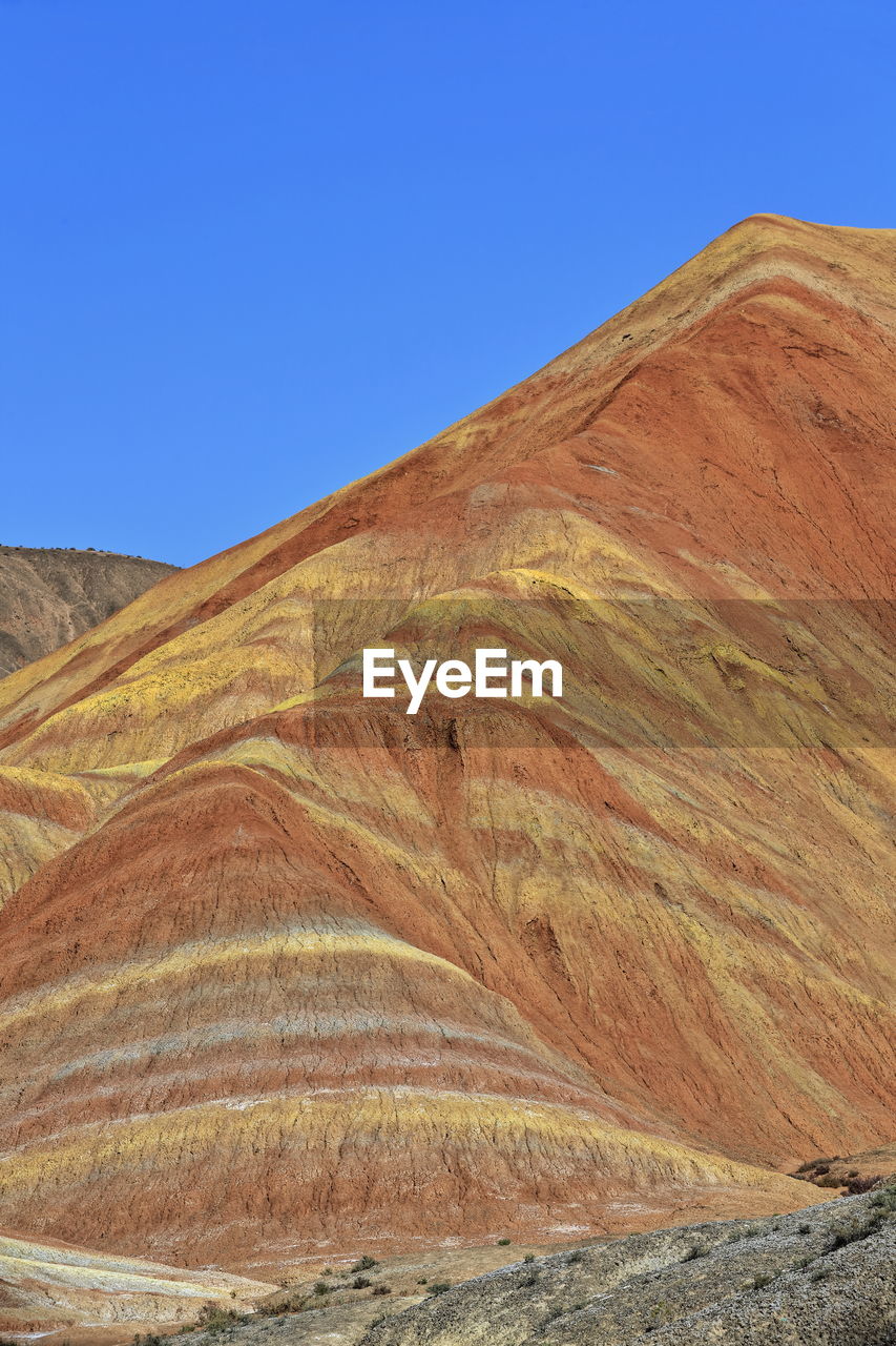 Sandstone and siltstone landforms of zhangye danxia-red cloud national geological park. 0828