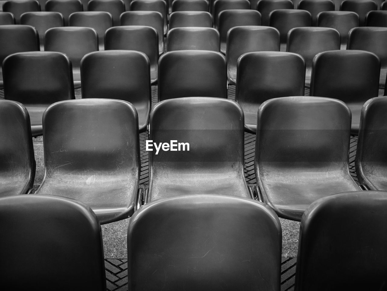 Full frame shot of empty chairs