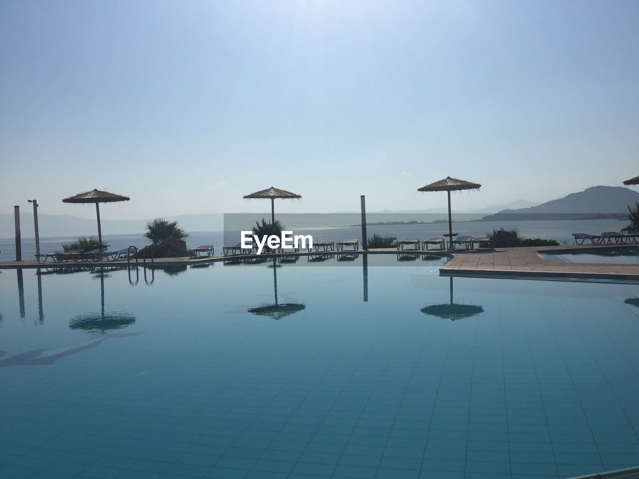 HIGH ANGLE VIEW OF SWIMMING POOL