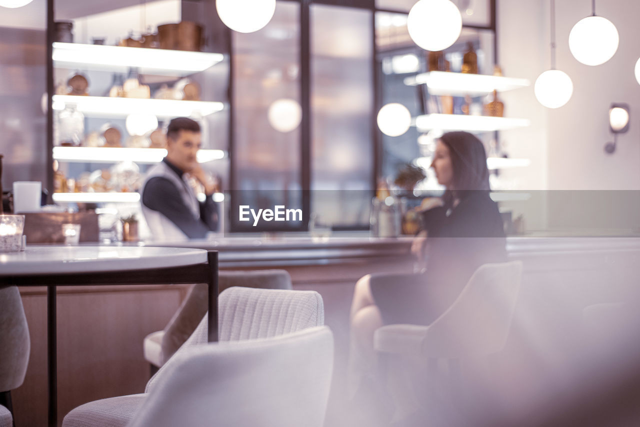 People sitting in restaurant