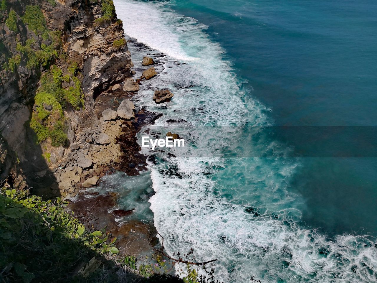 Scenic view of rocky beach