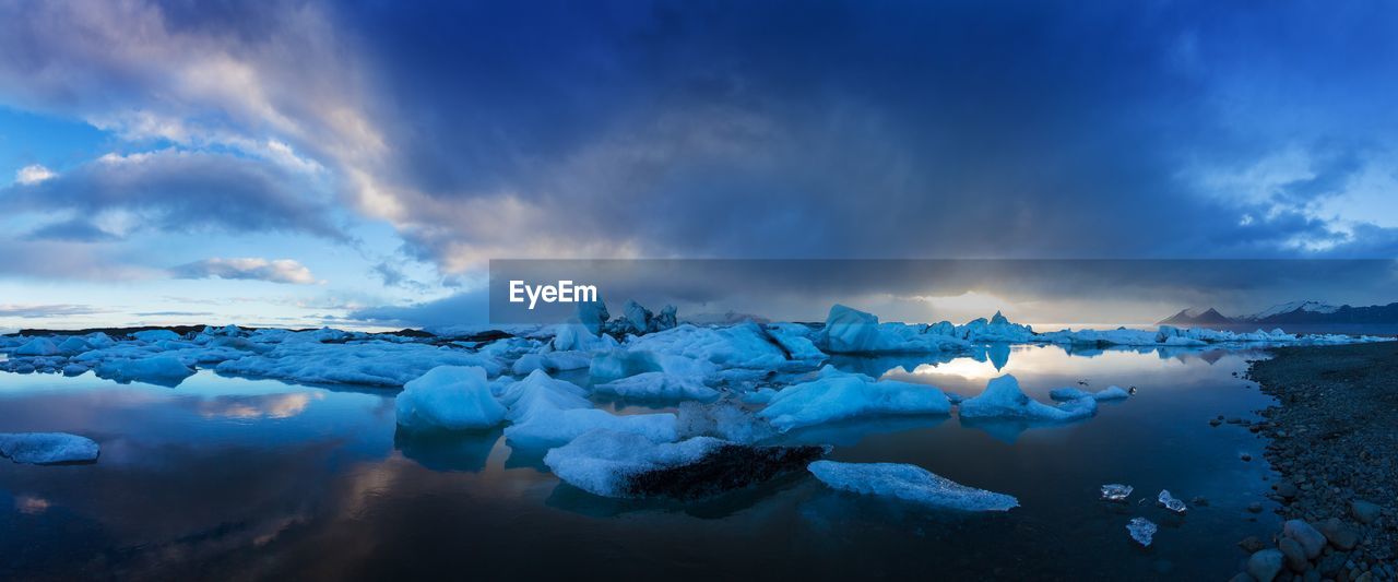 SNOW COVERED LANDSCAPE AGAINST SKY