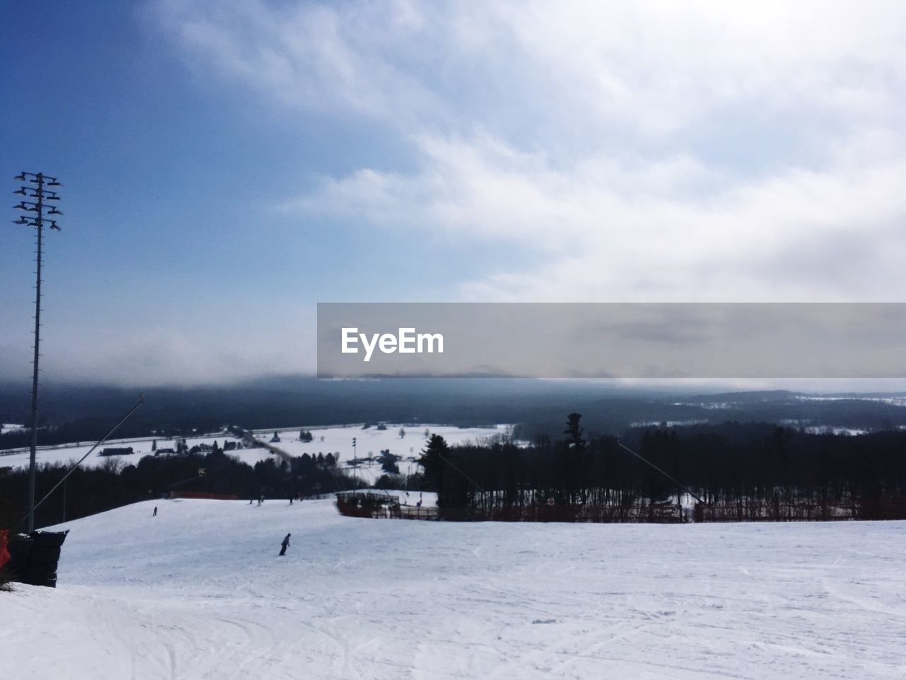 FROZEN TREES AGAINST SKY DURING WINTER