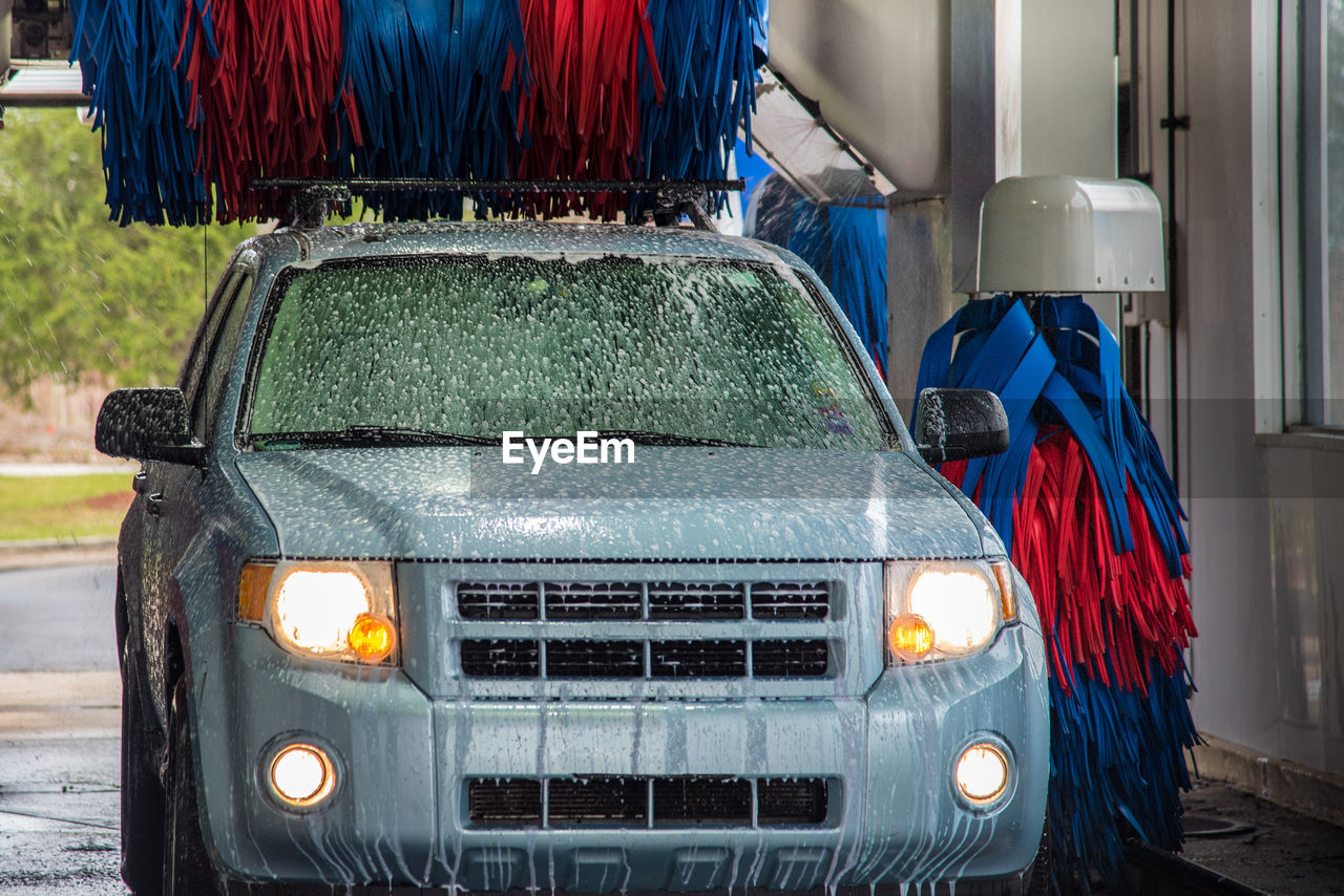 Car going through wash