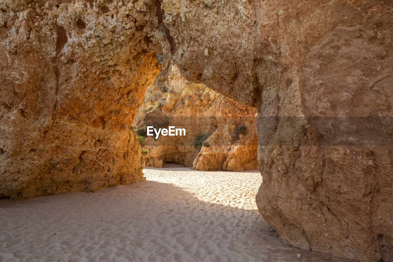 ROCK FORMATIONS IN SUNLIGHT