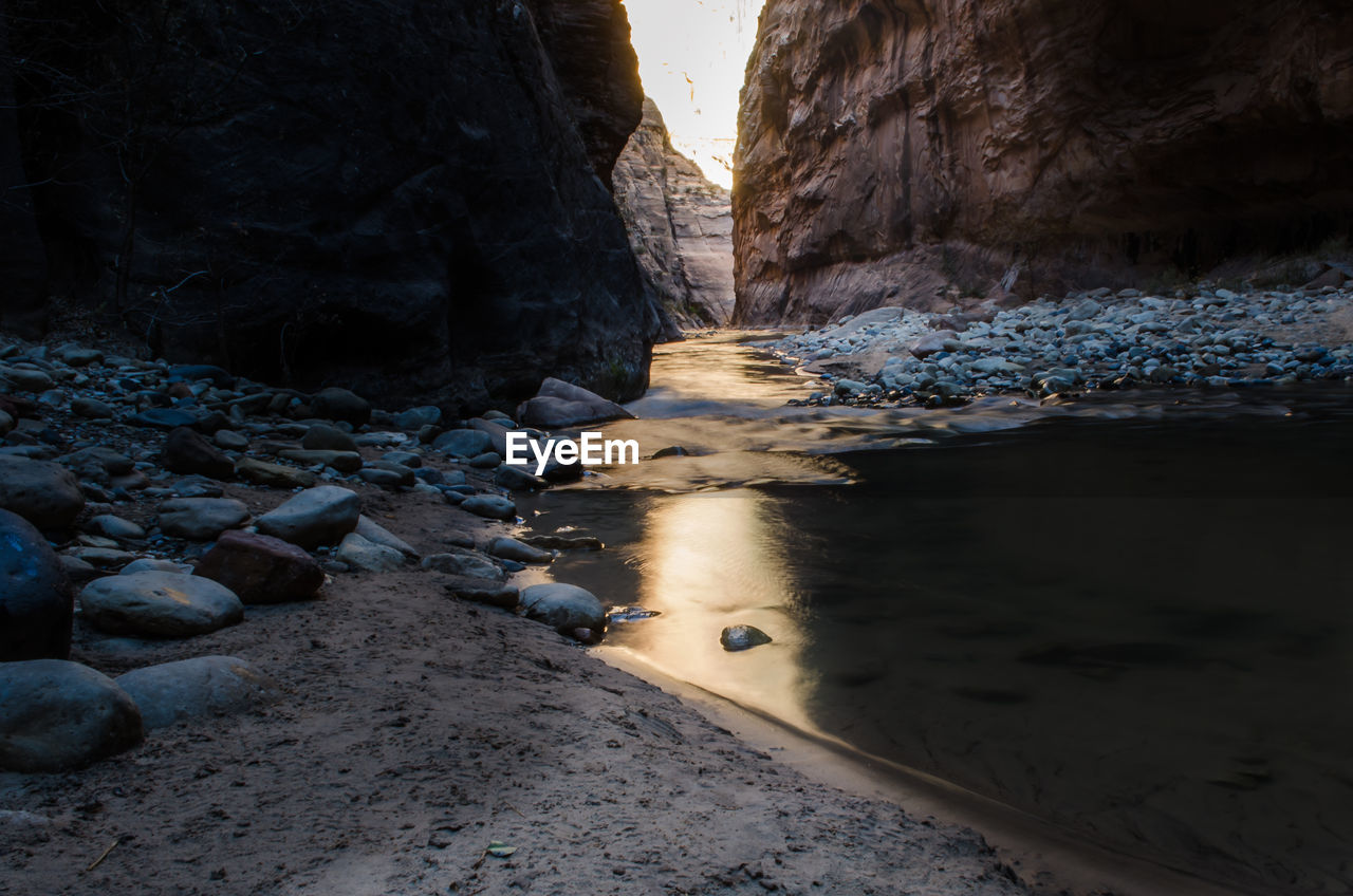 Rocks in sea