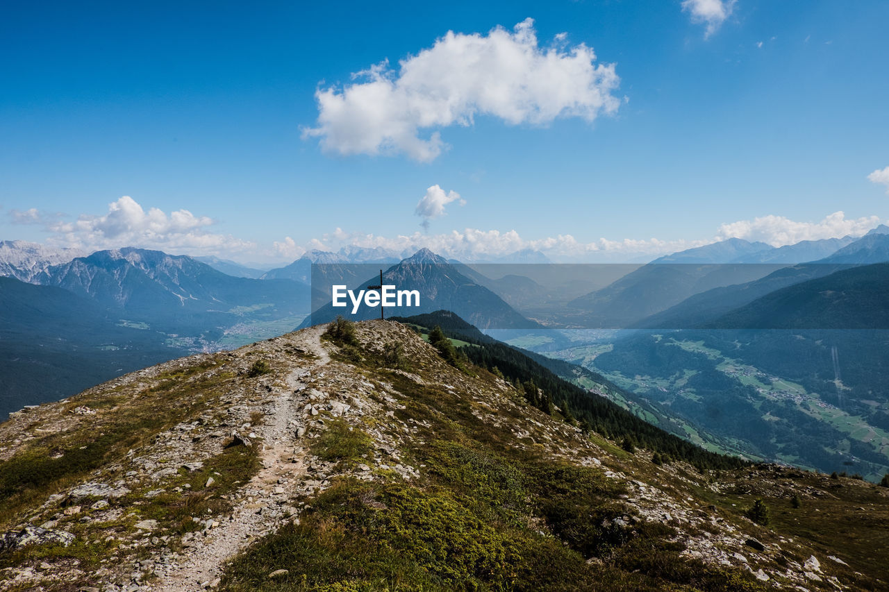 Scenic view of mountain peaks around pitztal in tyrol