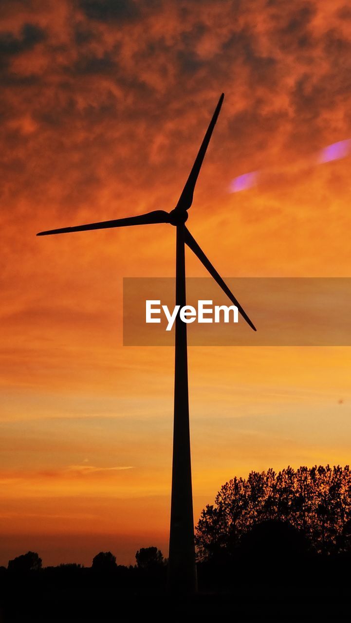 Windmill at sunset