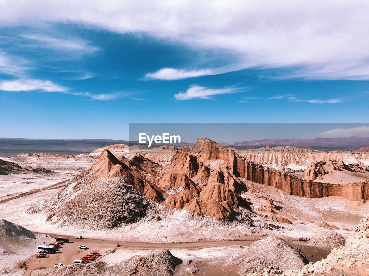 Panoramic view of desert against sky