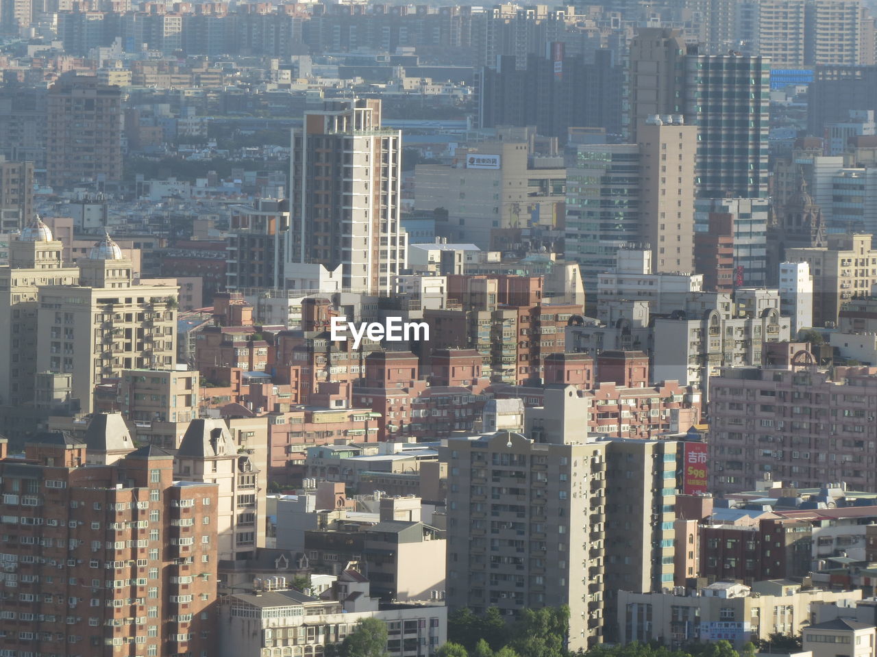 Aerial view of buildings in city