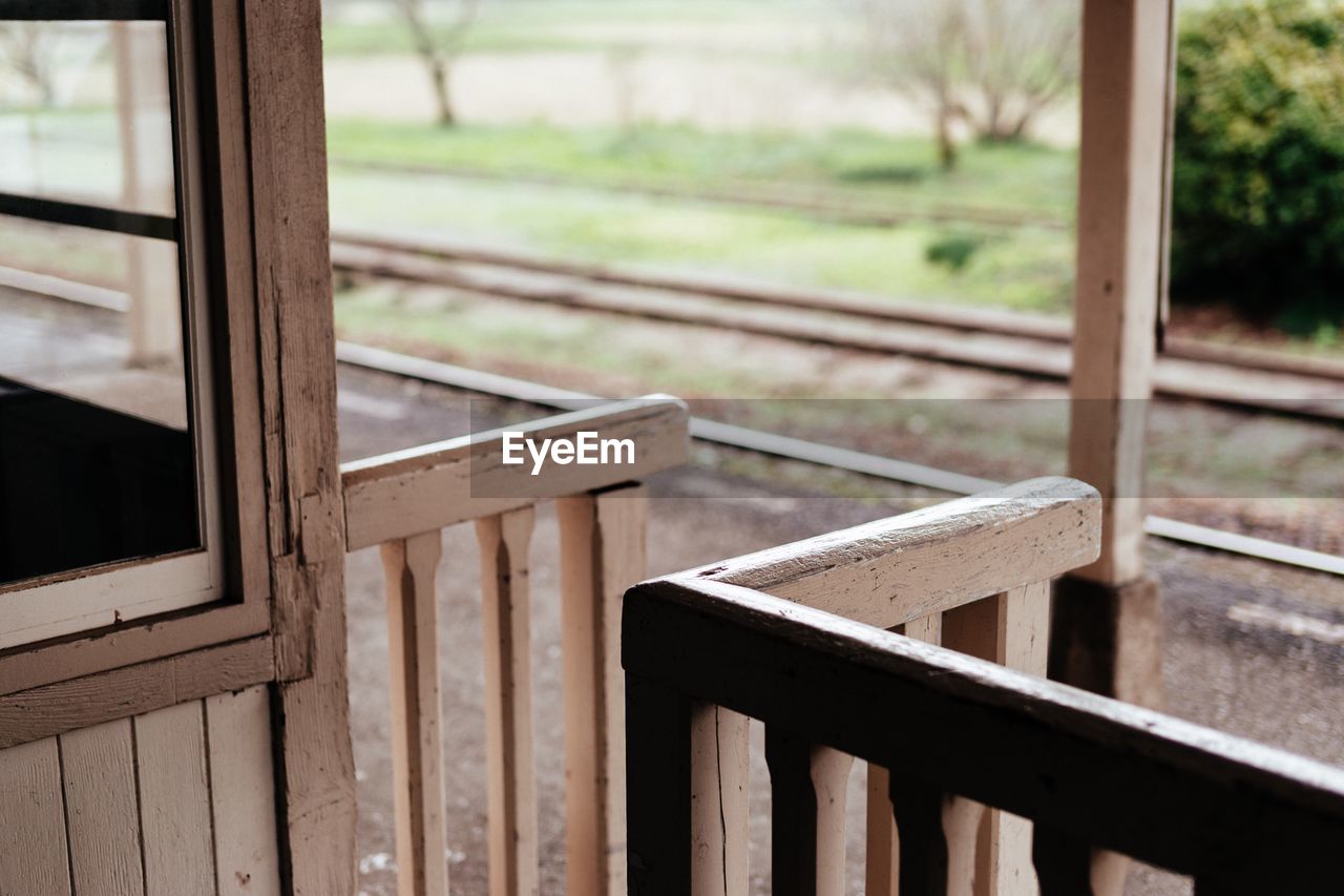 Close-up of wooden fence