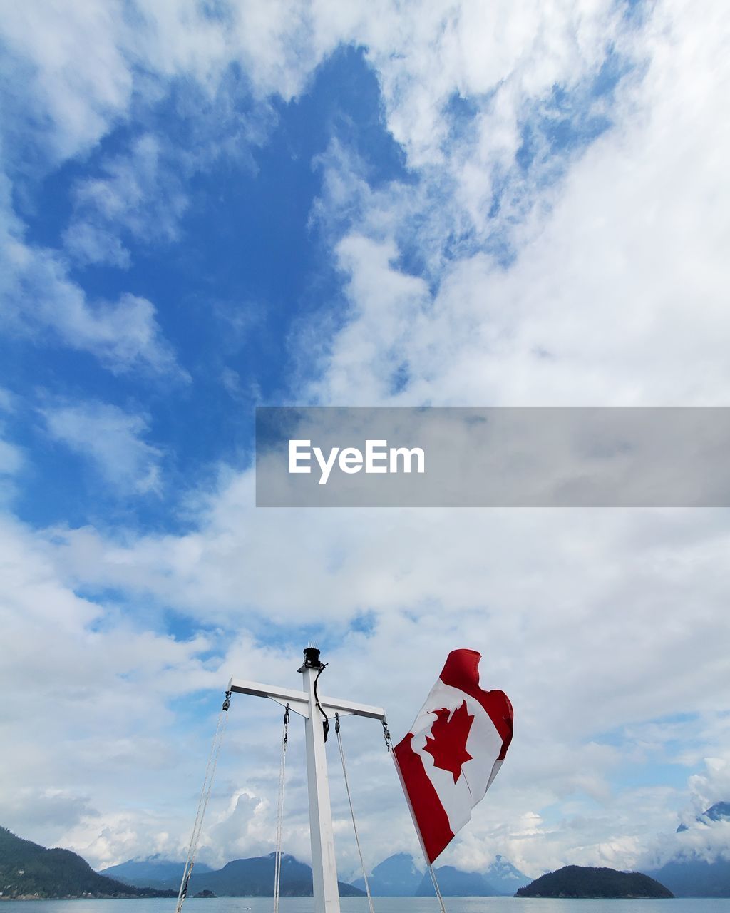 LOW ANGLE VIEW OF FLAGS AGAINST SKY