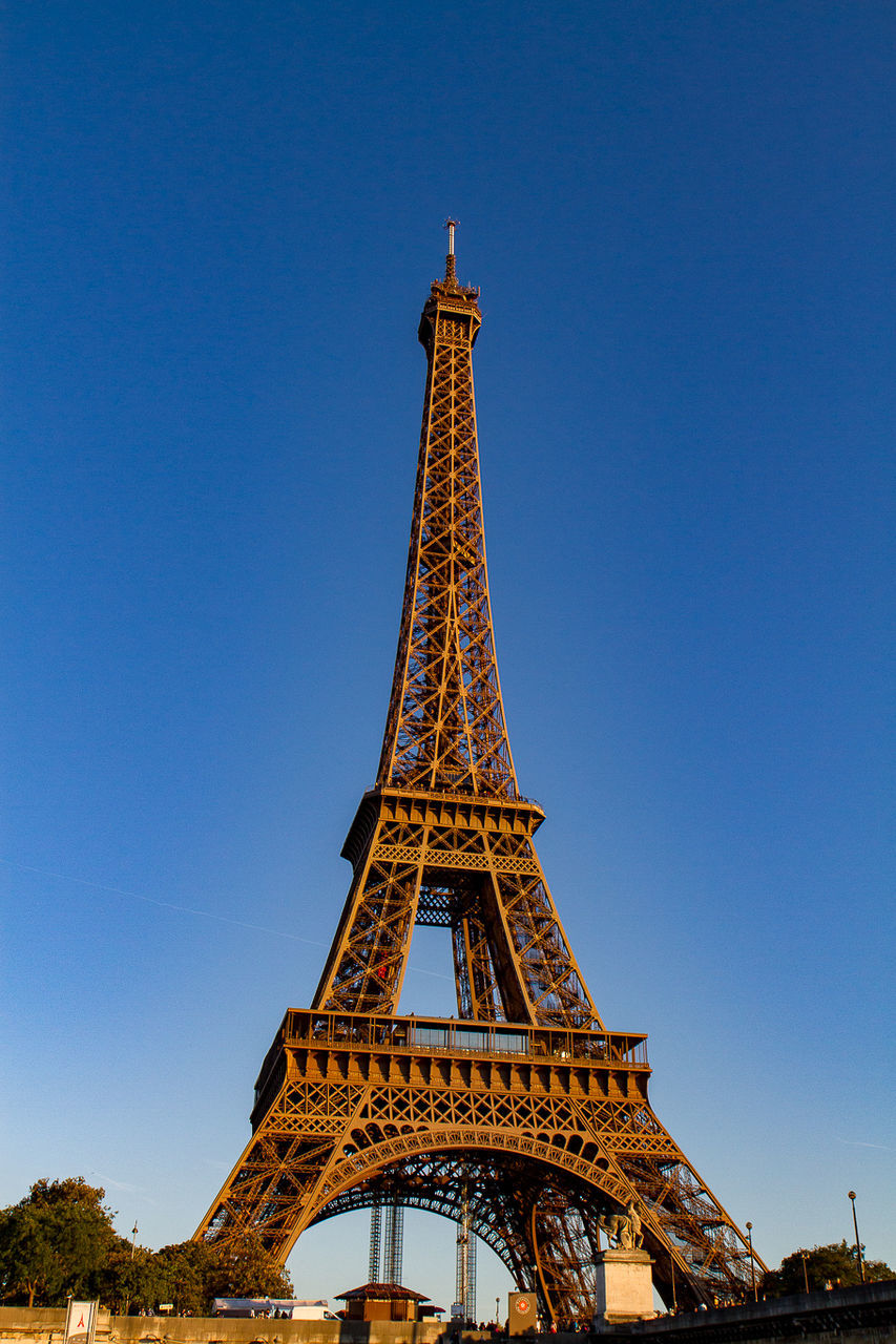 Low angle view of eiffel tower