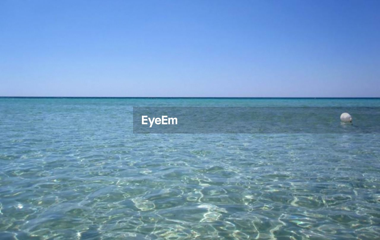 VIEW OF SEA AGAINST CLEAR SKY